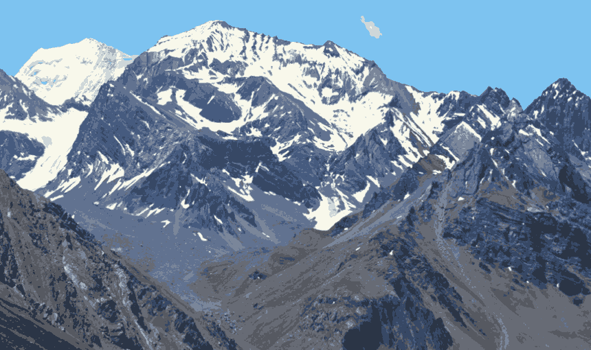 Om Parvat Peak close up
